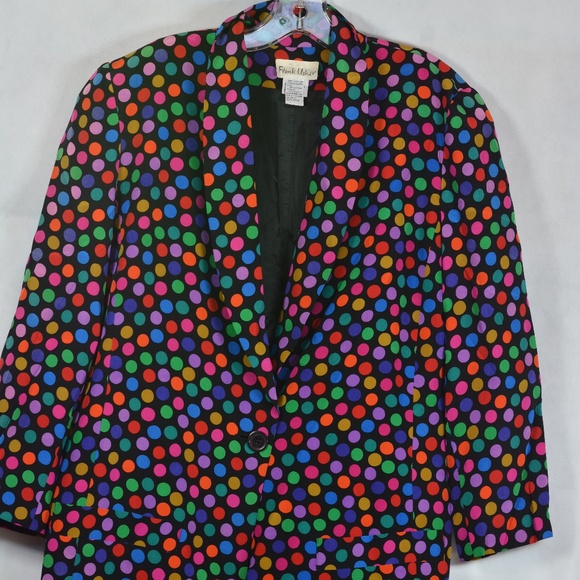 Frank Usher Polkadot Blazer SZ L - Picture 2 of 4